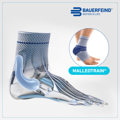 Bauerfeind Malleo Train 6L Stabilise Brace Support Talus Anklebone Size 6 Left