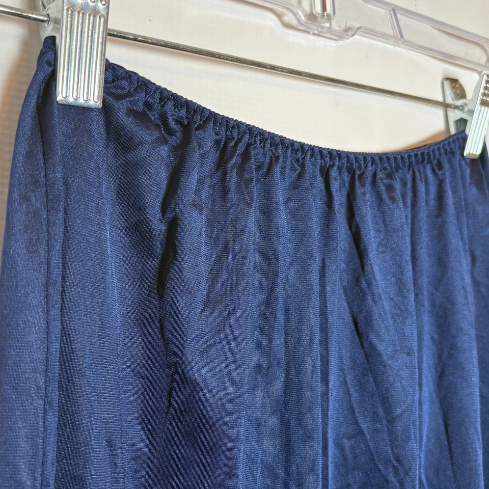 Mujer Vintage Azul Marino Midi Falda Sin Mangas Cintura Elástica Abertura Lateral Hada Grunge Foto 3 de 4