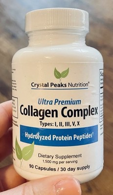 Crystal Peaks Nutrition Collagen Complex 90 ct ex 2/27
