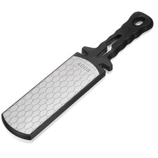 400/1000 Grit Handheld Diamond Sharpening Stone Double-Sided Black White,