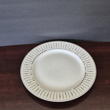 Pottery Barn Nile White Dinner Plate Gold Sunbursts Swirls Discontinued Piece