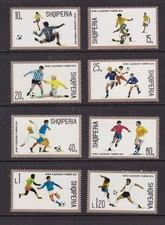 Albania 1974 Germany Soccer World Cup Set & Souvenir Sheet Unmounted Mint