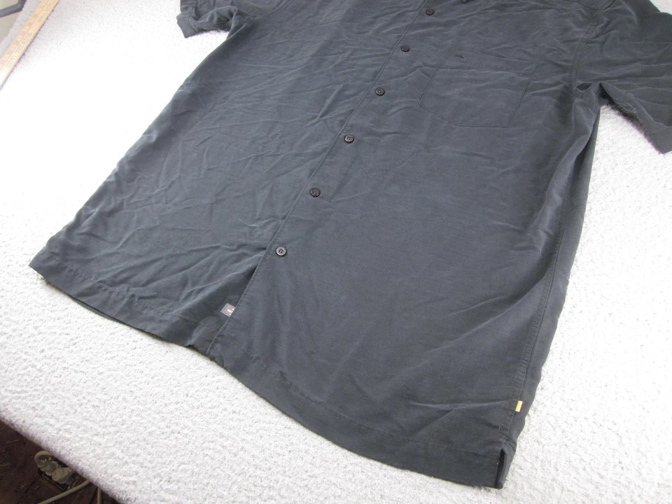 Quiksilver Shirt Mens Large Black Waterman Comfort Fit Short Sleeve Modal Blend - Image 4 of 4