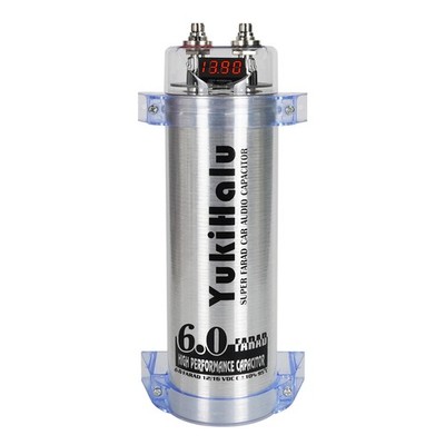 YukiHalu 6.0 Farad Digital Power Capacitor for Car Audio, Digital Voltage Rea...