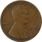 1914 S Lincoln Wheat Cent F Fine Details Penny 1c Coin SKU:I26156