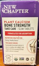 New Chapter Bone Strength Plant Calcium - 120ct Slim Tablets - EXP 04/27 - NEW