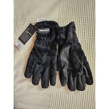 Timberland Touchscreen Gloves Fuzzy Faux Fur Lined Black Winter