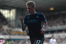 KEVIN DE BRUYNE SIGNED MANCHESTER CITY 12X8 PHOTO (ACG CERT AG18171)