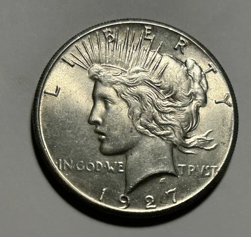 1927  PEACE DOLLAR AU-BU