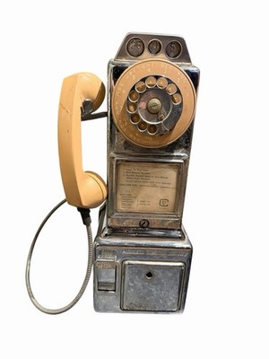 Vintage 1950's Automatic Electric Pay Telephone Coin Slot Rotary Dial Phone