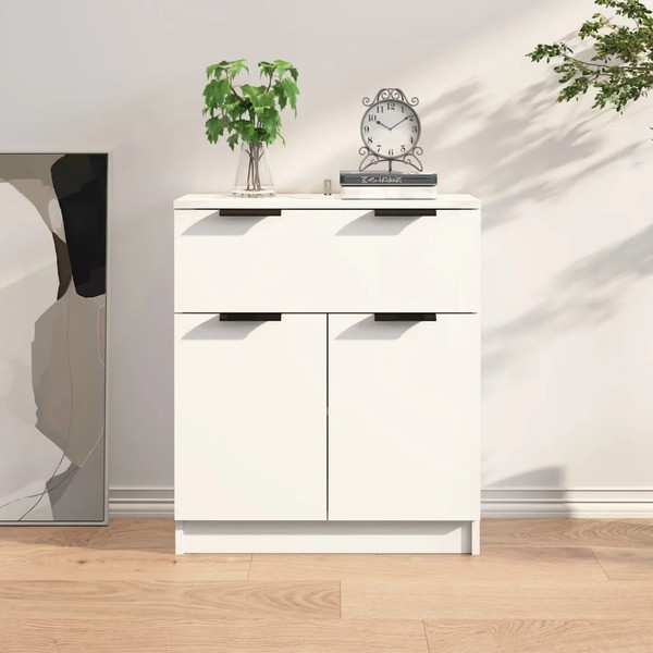 Sideboard Weiß 60X30X70 Cm Aus Holzwerkstoff FüR Wohnzimmer Kommode-image