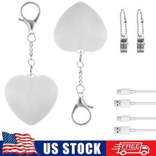 2PCS Rechargeable Heart Shape Touch Sensing Light Keychain Creative Gifts 2026
