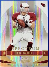 2008 Playoff Absolute Memorabilia Spectrum Gold #d /25 Kurt Warner HOF