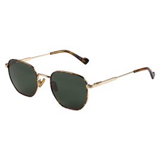 Hexagon Polarized Sunglasses for Men Women-Vintage Geometric Metal Frame Desi...