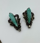 Vtg Antique Brass Victorian Revival Ornate Statement Necklace Earrings Set — photo 10