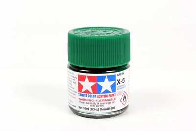 TAM81505 Tamiya Acrylic Mini X-5 Green 10ml (1/3oz)