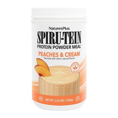 SPIRU-TEIN, Peaches & Cream - 2.24 lb - Plant-Based Protein Powder - Vitamins...