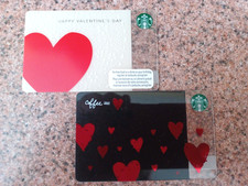 STARBUCKS Canada 2 Happy Valentine s Day Gift Cards 2011 & 2012 NEW & MINT!