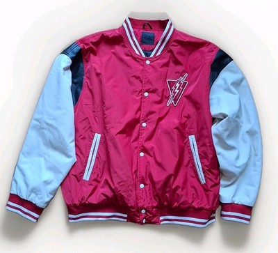 College Jacke 2XL Rot-Weiß Flash Logo, geknüpft,  NEU