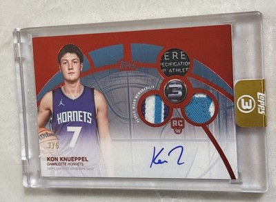 2025-26 Topps Three - Rookie 3 Patch Auto Horizontal Kon Knueppel 