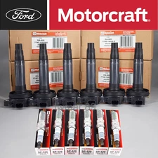6PCS OEM Ignition Coil DG520 & 6PCS Spark Plug SP520 for 2010-14 Edge 3.7L UF553