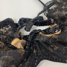 Agent Provocateur Adelia SOIREE Black Gold 36D/3 Set