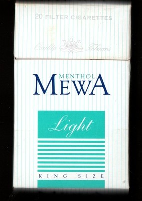 LEERE VINTAGE ZIGARETTENSCHACHTELN - Mewa, Menthol, KS, 20, Lichter, Filter, Polen -#
