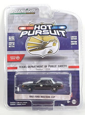 Greenlight Hot Pursuit 1982 Mustang Ssp Texas Dept Of Safety State Trooper