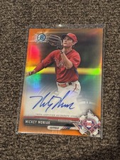 Mickey Moniak Bowman Chrome Auto 2017 Orange Refractor /25 Autograph