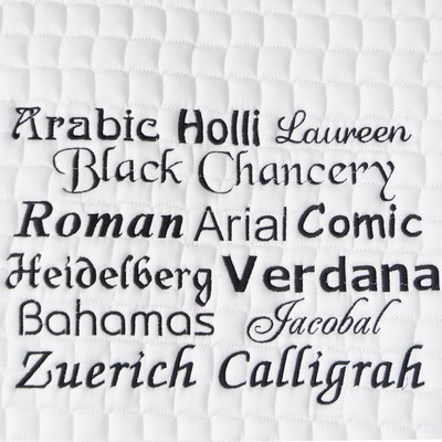 (2) Bestickungs-Service Schabracke bis zu 20 Buchstaben (Garnfarben-Angebot 2)