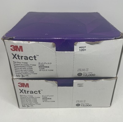 2 boxes 3M Xtract 66527 710W 6'' 120+ grade Sanding Discs Hook & Loop 50/box  NEW