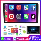 6GB+128GB QLED 10.1" 2DIN Car Stereo Radio Carplay Android 15 8-core GPS WIFI