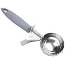 4 OZ Scoop, Large Ice Cream Scoop With Trigger, Disher, Size #8 (1/4 Cup) Coo...