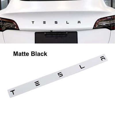 3D Matte Schwarz Schriftzug Kofferraum Panel Abzeichen für TESLA Model S X Y NEU