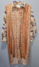 La Prestic Ouison Dress sz 2 Medium Animal Leopard Print Silk Long Sleeve Carnac