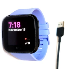 Fitbit Versa FB504 Smartwatch Fitness Health Sleep Tracker Black Baby Violet