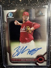 2022 Bowman Draft Chrome Autograph Zach Maxwell #CDA-ZM (AU, RC) 1st Bowman