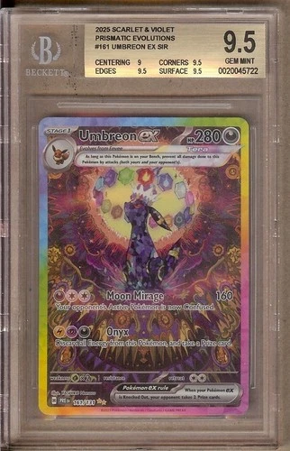 2025 POKEMON PRISMATIC EVOLUTIONS SIR UMBREON EX 161/131 BGS 9.5!! GEM MINT
