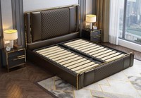Bett Schlafzimmer Design MöBel Moderne Luxus Betten Polster Gestell Neu Schwarz