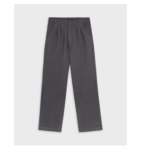 Ted Baker Orb Wide Leg Pleated Denim Chino Gray NWT $225  38R - Picture 6 of 13