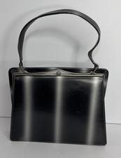 Vintage Top Handle Handbag Pearlized Grey/Silver