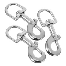 3Pcs Durable Zinc Alloy Dog Leash Carabiner Clips Heavy Duty Swivel Snap Hooks