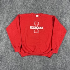 Vintage Indiana University Sweatshirt Crewneck Mens Size XL Embroidered USA Made