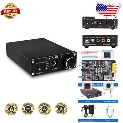 FX-Audio DAC-X6 Mini HiFi DAC Headphone Amp, 24Bit/192KHz USB Optical Coaxial