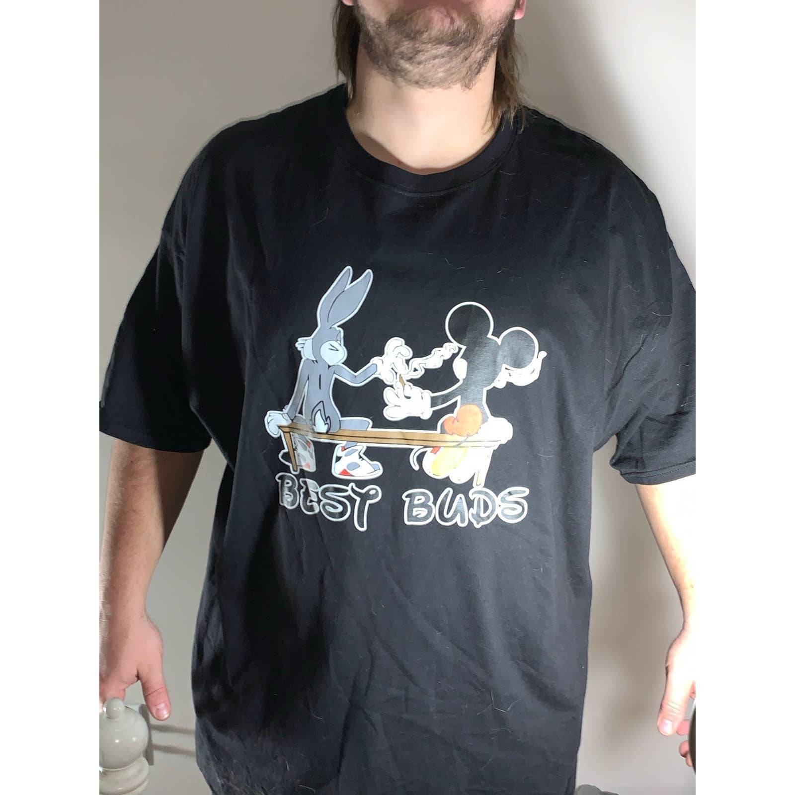 Mickey Mouse Bugs Bunny Graphic Mens Short Sleeve Tee Size 3XL