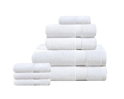 8 Piece Towel Set- Ultra Soft 100% Pure Cotton, 2 Large Bath Towels 28x56, 2 ... - Picture 2 of 9