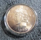 1986 Silver Trade Unit 1 oz. .999 Fine Silver Round Peace Dollar Design