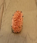 Vintage Sterling Silver Carved Pink Coral Flowers Floral Ring Size 5 As-Is 8.8g