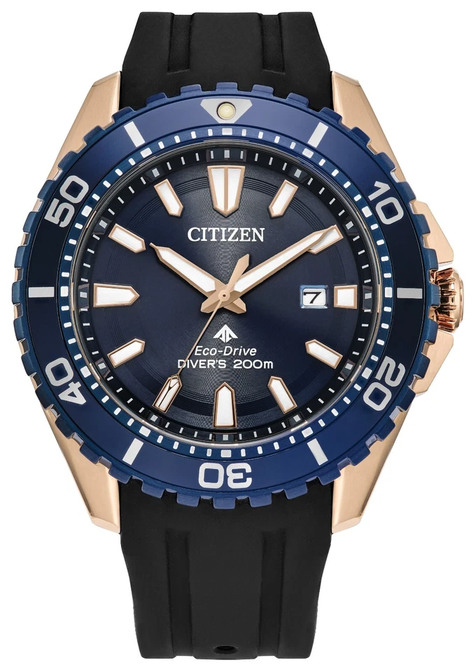 Reloj Citizen Hombre Sea Calendar Eco-Drive Poliuretano Negro 45 MM BN0196-01L