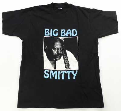 Rare VTG Big Bad Smitty Switzerland Italy 1992 Tour T Shirt 90s Blues Black XL